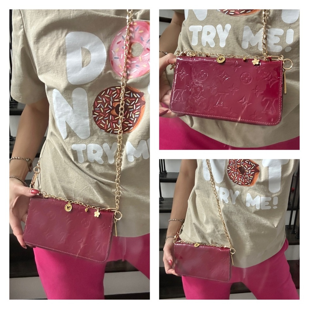 💯 LOUIS VUITTON Monogram Bifold Wallet on Chain (Black Clover) - Picture 5 of 13